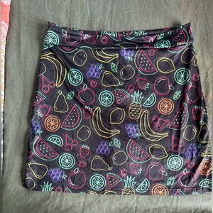 Neon fruit skort, never worn